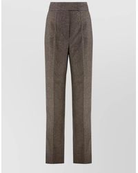 Max Mara - Virgin Wool High-Rise Wide-Leg Tailored Trousers - Lyst