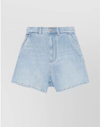 Emporio Armani - Denim Tailored Shorts - Lyst