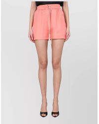 Alysi - Twill Shorts Featuring Practical Side Pockets - Lyst
