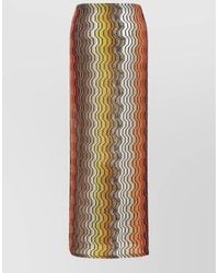 Missoni - Greek Zigzag Pattern Raschel Midi Skirt - Lyst
