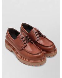 Prada - Derby Shoes Chunky Sole Leather Upper Round Toe - Lyst