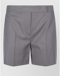 Max Mara - Tailored Shorts Belt Loops Buttoned Back Pockets - Lyst