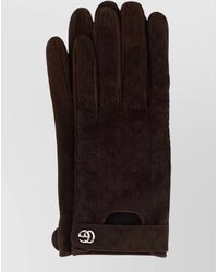Gucci - Suede Leather Gloves - Lyst