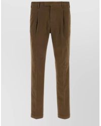 PT Torino - Stretch Cotton Pants Regular Fit Pleated - Lyst