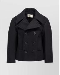 Saint Laurent - Virgin Wool Oversized Double-Breasted Caban Coat - Lyst