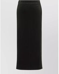 Jil Sander - Velvet-Effect High-Rise Ankle-Length Straight Skirt - Lyst