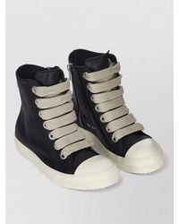 Rick Owens - High Top Sneakers Leather Cap Rubber Sole - Lyst