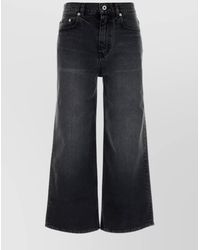 KENZO - Stretch Denim Wide-Leg Trousers - Lyst