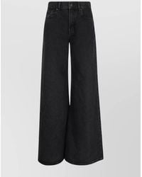 7 For All Mankind - Wide Leg High Waist Trousers - Lyst