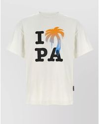 Palm Angels - Cotton Jersey Printed Crew-Neck Short-Sleeve T-Shirt - Lyst