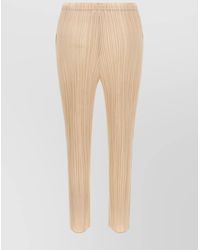 Pleats Please Issey Miyake - Polyester Slim-Fit Trousers - Lyst