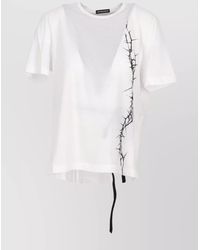 Ann Demeulemeester - Cotton Printed T-Shirt - Lyst