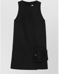 Ami Paris - Cotton Belted Mini Dress - Lyst