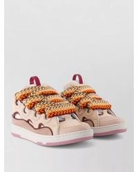 Lanvin - Leather High-Top Sneakers - Lyst