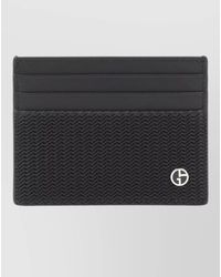 Giorgio Armani - Textured Leather Card Holder - Lyst