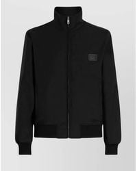 Dolce & Gabbana - Wool Blend Ribbed Bomber Jacket - Lyst