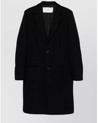 Ami Paris - Wool Coat With Rear Vent And Pockets - Lyst