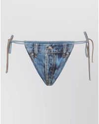 DIESEL - High-Cut Tie-Side Bikini Bottom - Lyst
