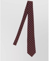 Saint Laurent - Losan Slim Square Pattern Tie - Lyst