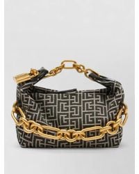 Balmain - Sync Mini Tote Monogram Jacquard Chain Handle - Lyst