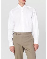 Xacus - Shirt Straight Collar Long Sleeves - Lyst