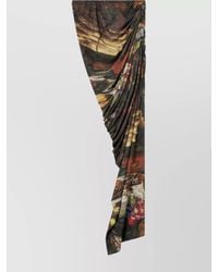 AZ FACTORY - Printed High-Rise Side-Slit Midi Skirt - Lyst