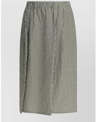 Apuntob - Pleated Skirt Vertical Striped Pattern - Lyst
