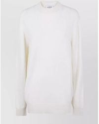 Laneus - Ribbed Cuff Long Sleeve Crew Neck Jumper - Lyst