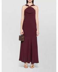forte_forte - Silk Blend Maxi Dress Halter Ring Detail - Lyst