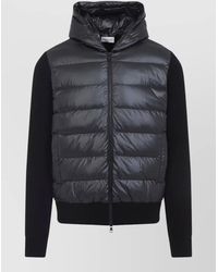 Moncler - Wool Blend Quilted Hooded Padded Cardigan - Lyst