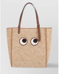 Anya Hindmarch - Eyes Raffia Tote Bag - Lyst