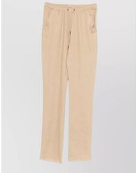 Kiton - Linen Drawstring Straight-Leg Trousers - Lyst