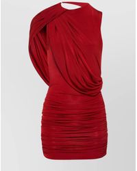 Magda Butrym - Draped Asymmetric One-Shoulder Mini Dress - Lyst