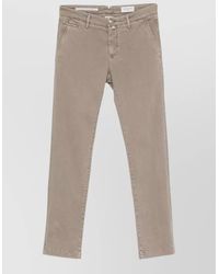 Jacob Cohen - Slim Fit Cotton Trousers Belt Loops - Lyst