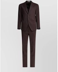 Tagliatore - Tailored Suit With Notch Lapel And Single Vent - Lyst