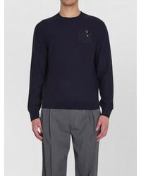 Loewe - Wool Ribbed Crew Neck Sweater - Lyst
