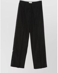 forte_forte - Wool Blend Trousers Side Stripe Detail - Lyst