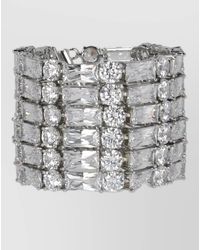 Self-Portrait - Multi Row Crystal Bracelet Adjustable Chain - Lyst