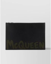 McQueen - Leather Clutch Bag - Lyst
