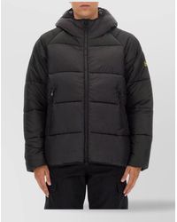 Barbour - Quilted Hooded Jacket With Side Zip Pockets - Lyst