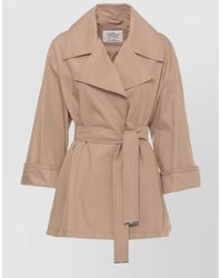 Herno - Belted Trench Coat Long Sleeves Vent - Lyst