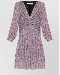 IRO - Graphic Print Mini Dress With Asymmetric Hem - Lyst