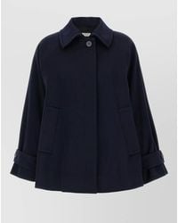 Alberto Biani - Virgin Wool Single-Breasted Coat - Lyst