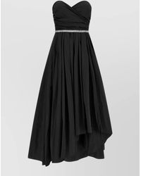 Pinko - Dattero Dress Strapless Ruched Bodice Skirt - Lyst