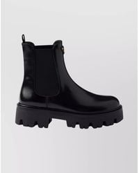 Prada - Ankle Boots With Chunky Sole And Pull Tabs - Lyst