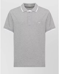 Fay - Cotton Polo Three Button Collar Contrast Trim - Lyst