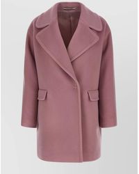 Tagliatore - Virgin Wool Mohair Single Breasted Coat - Lyst