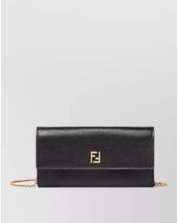 Fendi - Ff Continental Wallet Chain Strap Logo - Lyst