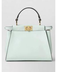 Fendi - Peekaboo Mini Leather Shoulder Bag - Lyst