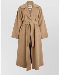 Weekend by Maxmara - Long Virgin Wool Coat Belted Design - Lyst